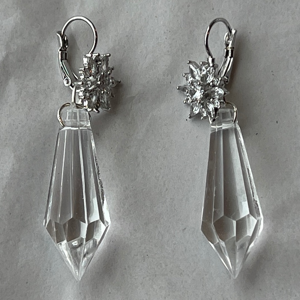 Nosferatu Ellen’s Pendulum Earrings Handmade Replicas Flower Hoops + Crystals - Picture 8 of 11
